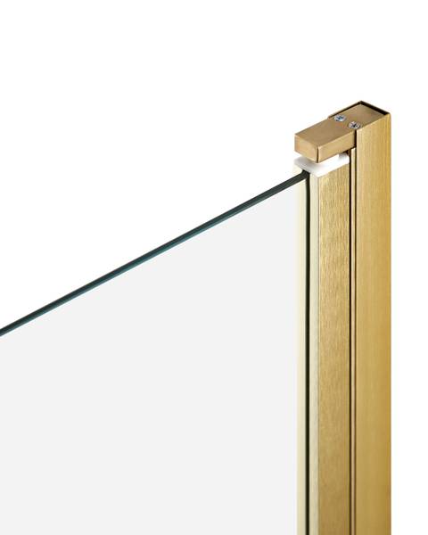 Einteiliger Badewannenaufsatz LAPAN Gold - Durchsichtig - 80 x 80 cm