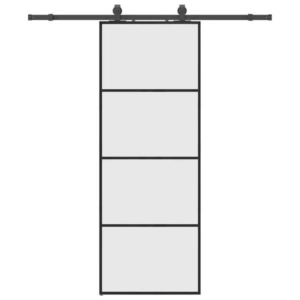 Schiebetür 3048840 Schwarz - Aluminium - 76 x 205 x 1 cm