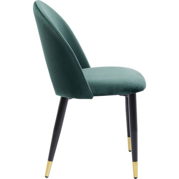 Chaise Iris velours vert Vert