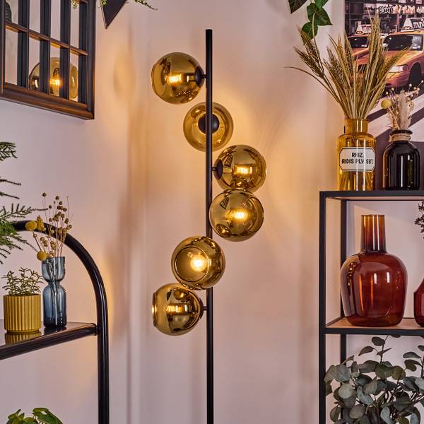 Stehlampe Cesaro Gold - Metall - 32 x 160 x 83 cm