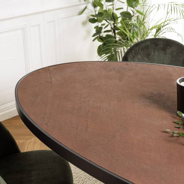 Esstisch BASILE Schwarz - Metall - 110 x 76 x 220 cm