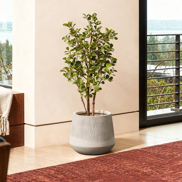 Blumentopf HTPL0145 Beige - Naturfaser - 31 x 27 x 31 cm