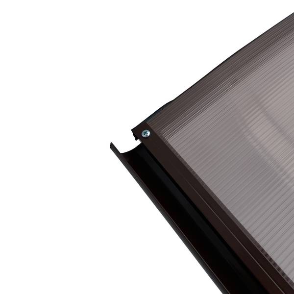 Vordach R-150 RAL 8017 Braun - Aluminium - 150 x 20 x 70 cm