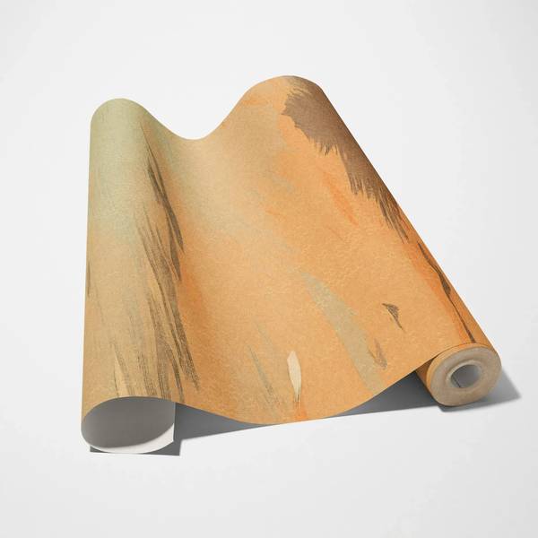Fototapete Ocean Reverie Blau - Orange - Weiß - Fleece - Vinyl - 371 x 280 x 1 cm