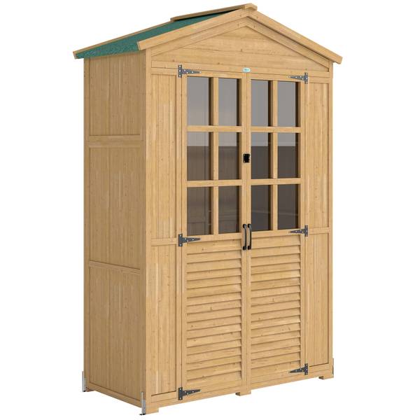 Geräteschuppen 84H-489V00LR Braun - Tanne - Eisen - 58 x 197 x 128 cm