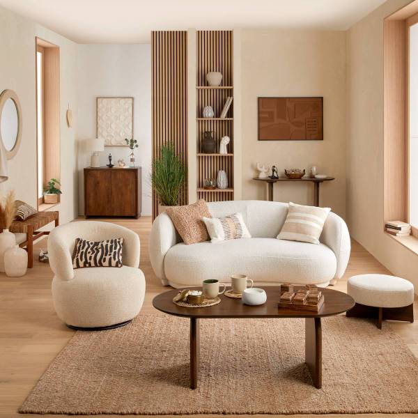festes Sofa NESKY Weiß - Holzwerkstoff - 99 x 72 x 192 cm