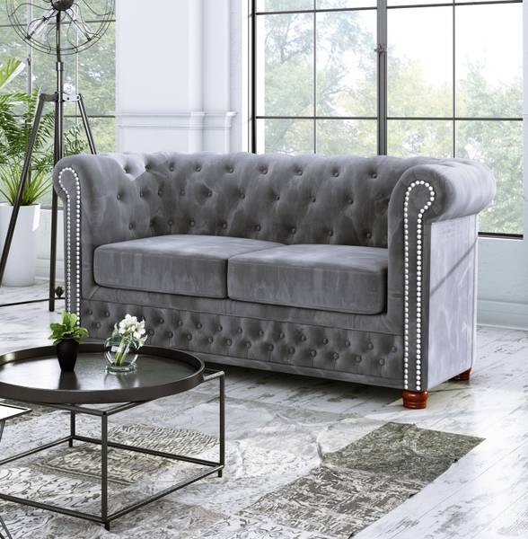 Chesterfield Ely Polstergarnitur 3+2+1 Grau