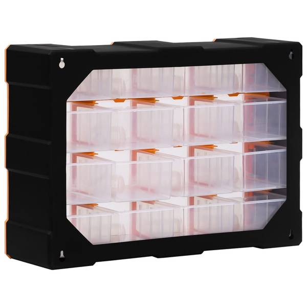 Multi-Schubladen-Organizer 3004089-1 Schwarz - Orange