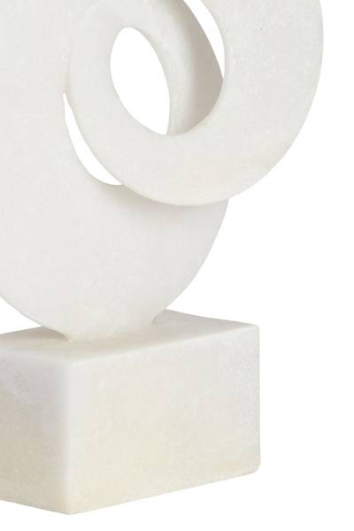 Ornament NOXEN wit - kunststof - 9 x 38 x 27 cm