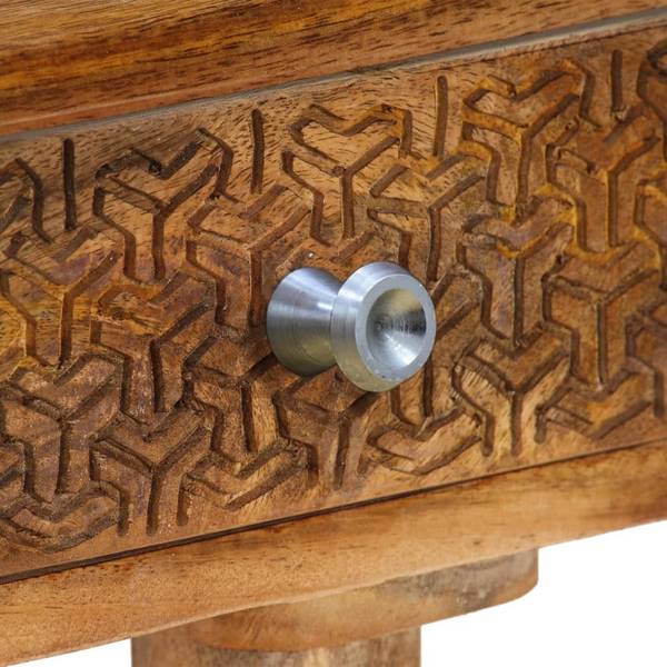 Konsolentisch BERRIN Mango Flurtisch Braun - Massivholz - 102 x 79 x 30 cm