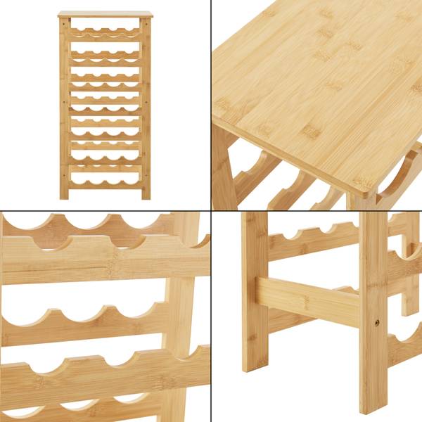 Weinregal Äänekoski Braun - Bambus - 47 x 94 x 29 cm