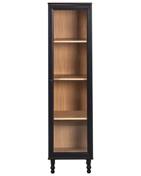 Armoire vitrine TINGLEDALE Noir - Marron - 40 x 150 x 38 cm