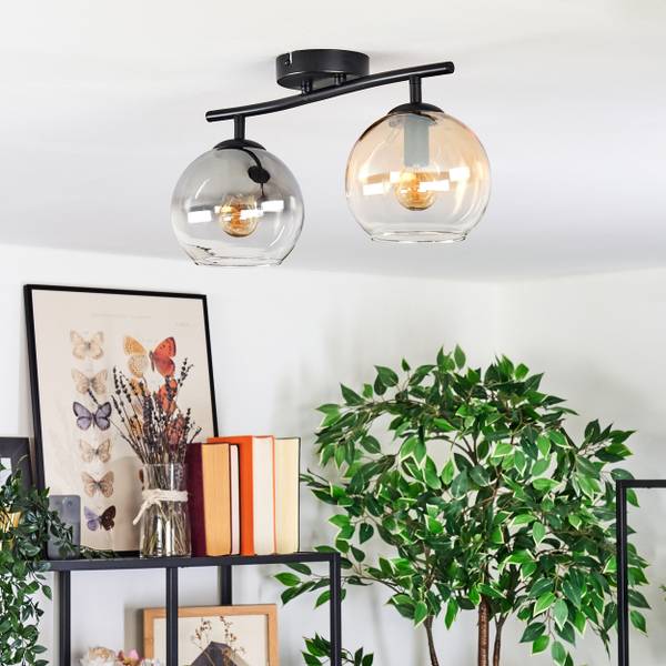 Deckenleuchte Cesaro Grau - Gelb - Metall - 100 x 40 x 100 cm