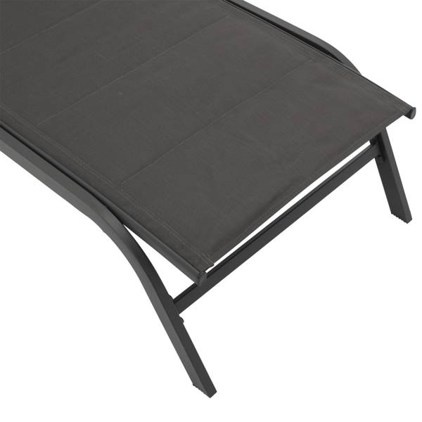 Rollenliege RIVA Grau - Webstoff - Stahl - PVC - 60 x 97 x 193 cm