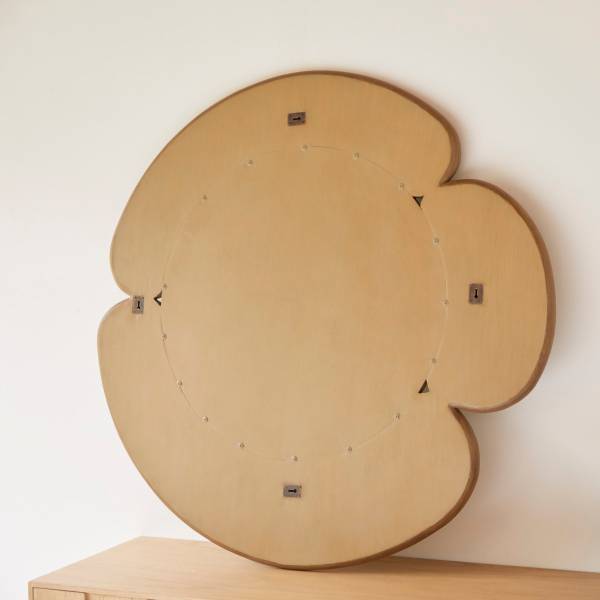 Spiegel Sara beige - mindihout - 110 x 110 x 3 cm