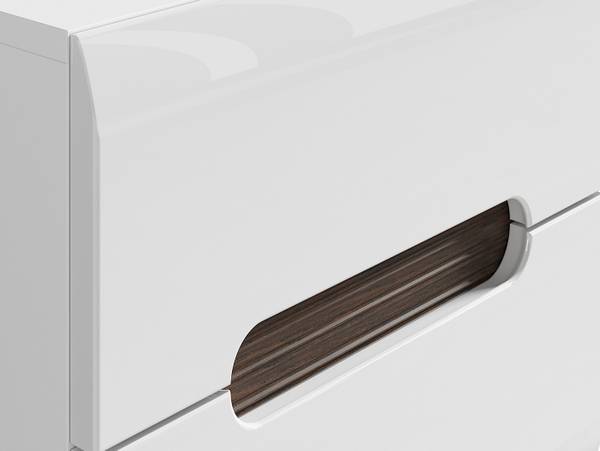 Nachtkommode Azteca Trio Weiß - Holzwerkstoff - 50 x 43 x 41 cm