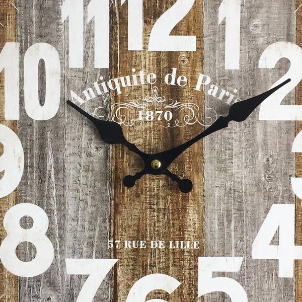 Horloge murale RE6145 Marron - Bois manufacturé - 4 x 34 x 34 cm