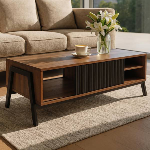 Couchtisch O40 Beige - Holzwerkstoff - 120 x 42 x 60 cm