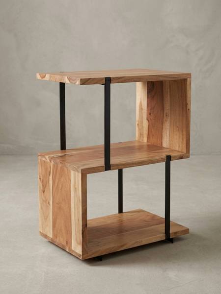 Beistelltisch ARPINO Beige - Akazie - 45 x 60 x 30 cm