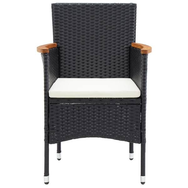 Garten-Essstühle 4er Set D1177 Braun - Rattan - 58 x 84 x 55 cm