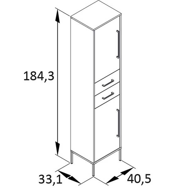 Badmöbel-Set KELLA-80-43 3er-Set Grün