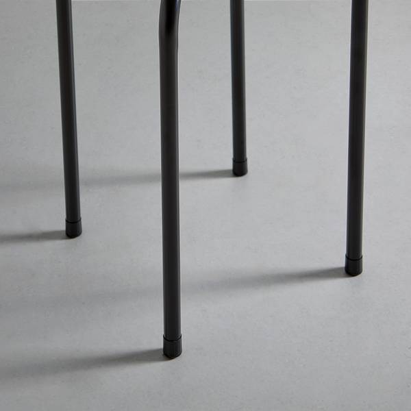 Stapelhocker RAKI I Schwarz - Holzwerkstoff - Metall - Textil - 30 x 45 x 30 cm