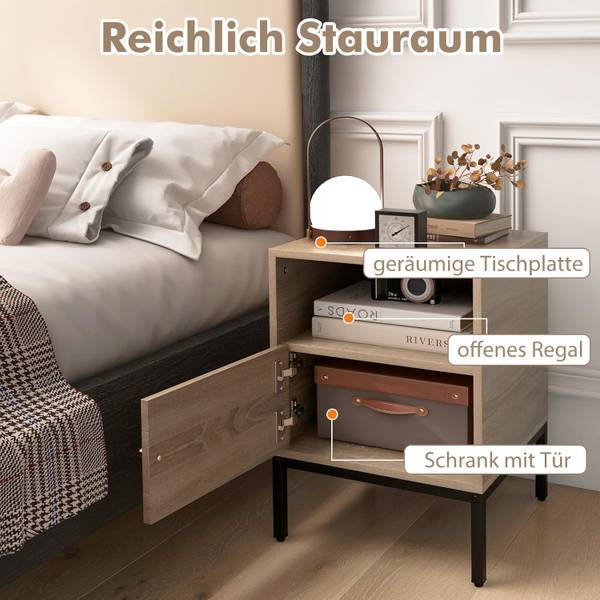 Nachttisch TG32842AM-3DE Braun - Holzwerkstoff - 40 x 57 x 40 cm
