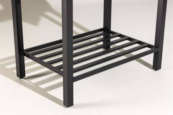Outdoorküche Alicante Schwarz - Metall - 60 x 128 x 90 cm