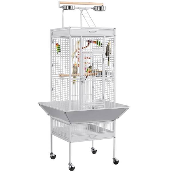 Vogelkäfig ARE62 Weiß - Metall - 66 x 156 x 66 cm
