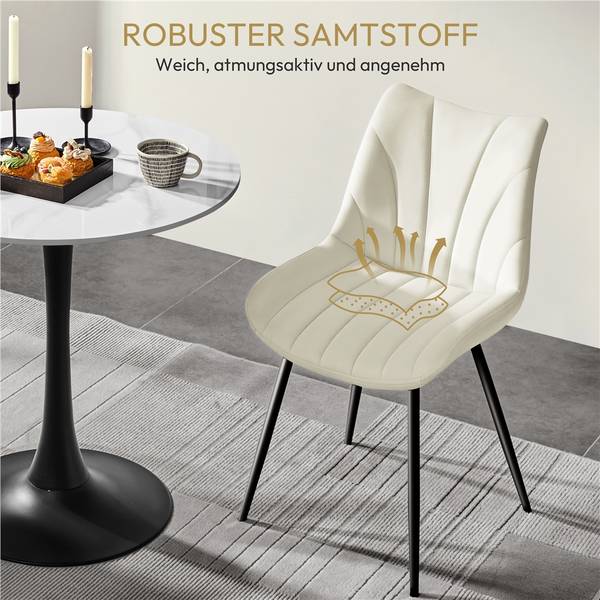 Esszimmerstuhl ARK04 2er Set Beige