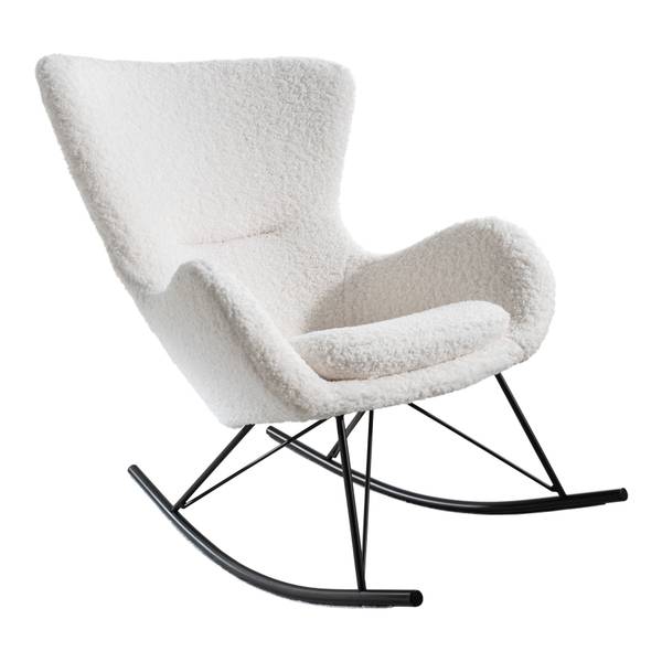 Schaukelstuhl SCANDINAVIA SWING Weiß - Polyester - 77 x 99 x 115 cm
