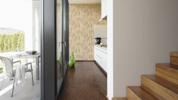 Vliestapete 4002 einfarbig glatt Design Beige - Braun