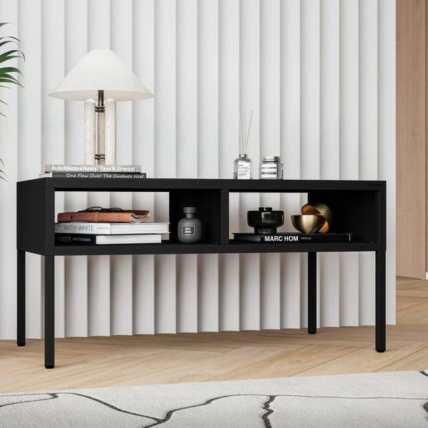 Couchtisch Matteo Schwarz - Metall - 90 x 45 x 45 cm