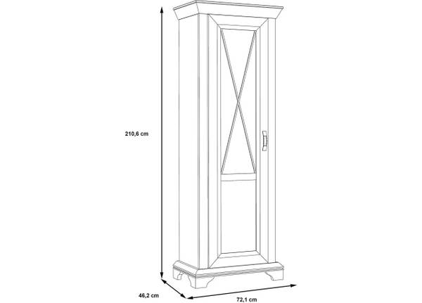 Porte-manteaux Kasmir Blanc - Bois manufacturé - 72 x 210 x 46 cm