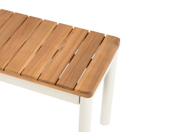 Gartenset CORRICELLA 2-tlg Braun - Weiß - Massivholz - 163 x 45 x 32 cm
