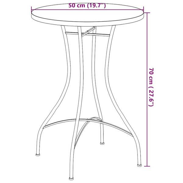Bistro mosaïque 299764-1 lot de 3 Bleu - Blanc