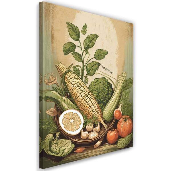 Wandbild gemüse in der küche essen natur 40 x 60 cm