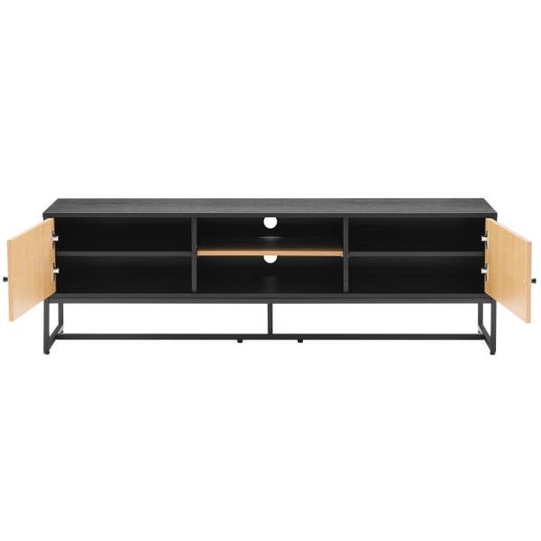 TV-Schrank Marceau Schwarz - Eiche - 40 x 50 x 160 cm