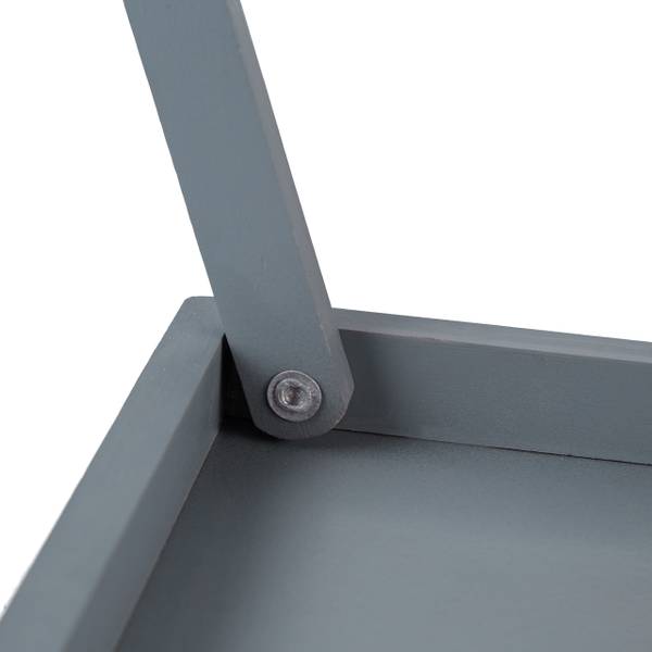 Graues Betttablett im 2er Set Grau - Bambus - Holzwerkstoff - 60 x 24 x 30 cm