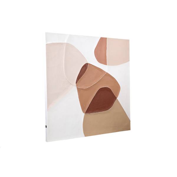 Wanddekoration Olympia Braun - Textil - 3 x 100 x 100 cm