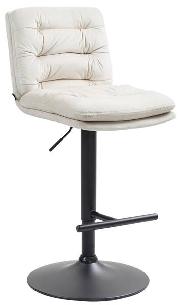 Barhocker Damar Creme - Schwarz