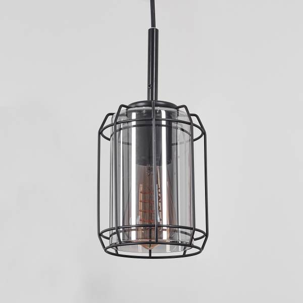 Deckenleuchte Fortullino Schwarz - Grau - Metall - 16 x 28 x 16 cm