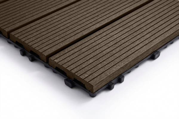 Klickfliesen SERRA 30er-Set Braun - Holzwerkstoff - 30 x 2 x 30 cm