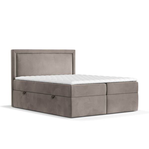 Premium Boxspringbett Jodan Magic Velvet Taupe - Liegefläche Breite: 120 cm