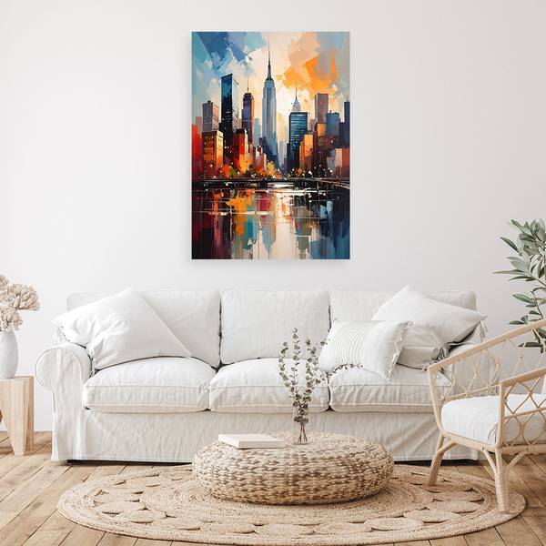 Wandbild Großstädte 80 x 120 cm