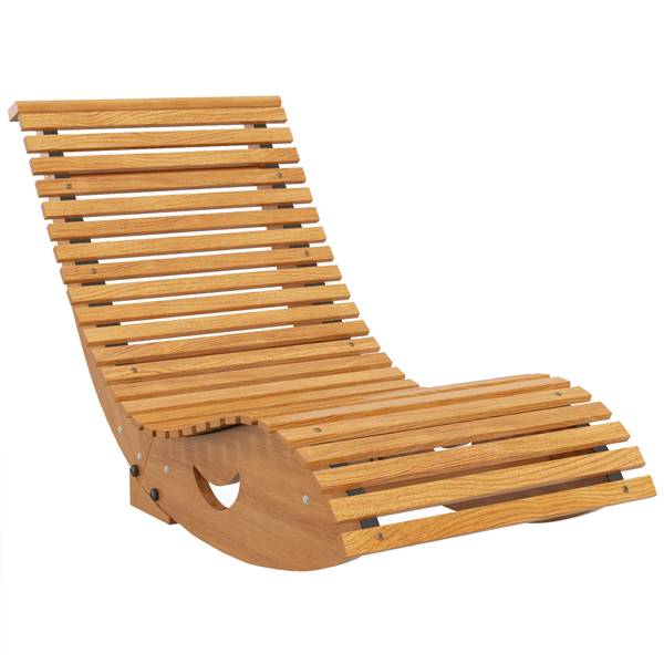 Schaukelstuhl 84G-210V01TK Braun - Massivholz - 60 x 60 x 130 cm