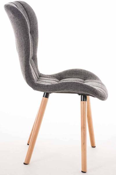 chaise salle à manger Elda Lot de 4 Gris lumineux