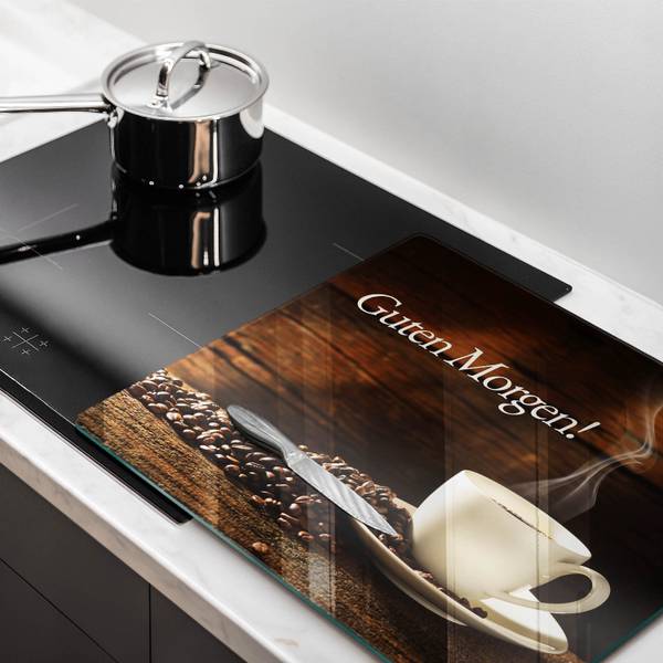 Schneidebrett Tasse Kaffee Braun - Glas - 60 x 52 x 1 cm