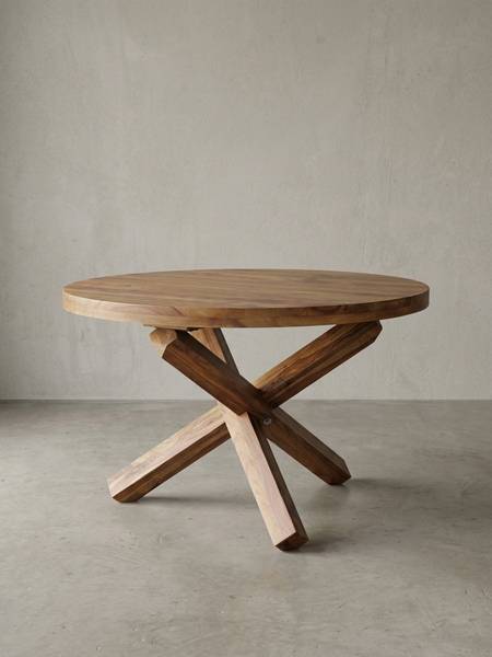 Esstisch TEKO Braun - Sheesham - 120 x 75 x 120 cm