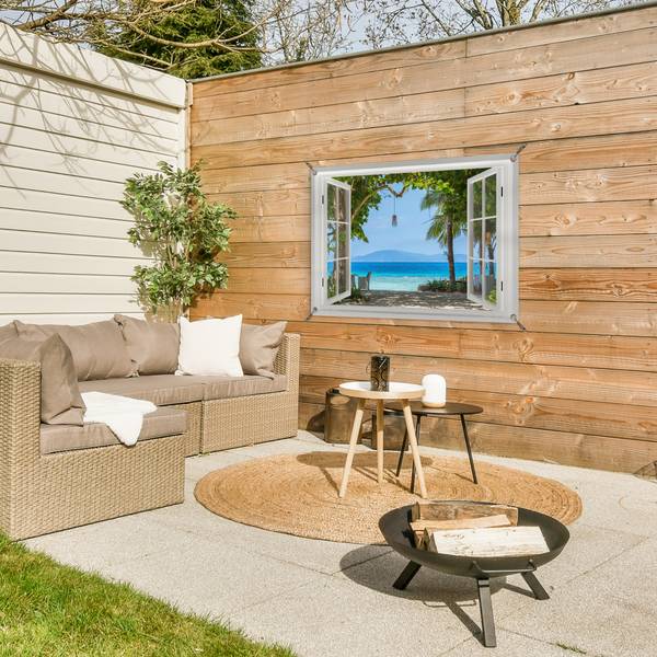 GARTENPOSTER Palmenstrand 90 x 60 cm